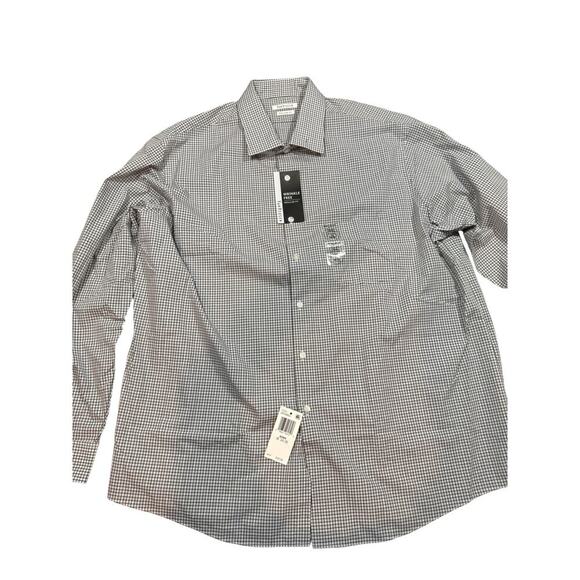 Van Heusen Checked Multicolor Shirt Size 18 34/35 Wrinkle Free Regular Fit NWT - Picture 1 of 15